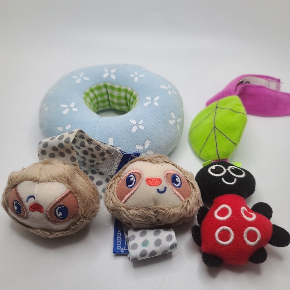 Infantino Sassy Wrist Rattles Bee Animal Circle Lot of 4